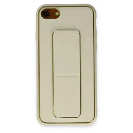 Newface Iphone 7 Kılıf Coco Deri Standlı Kapak - Beyaz