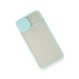 Newface Iphone X Kılıf Palm Buzlu Kamera Sürgülü Silikon - Turkuaz