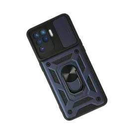 Newface Oppo Reno 5 Lite Kılıf Pars Lens Yüzüklü Silikon - Lacivert