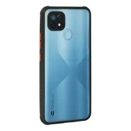 Newface Realme C21 Kılıf Miami Şeffaf Silikon - Siyah