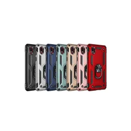 Newface Samsung Galaxy A01 Core Kılıf Sofya Yüzüklü Silikon Kapak - Rose