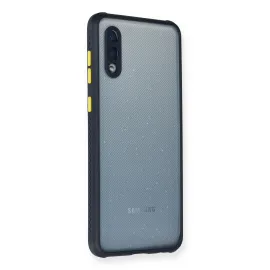 Newface Samsung Galaxy A02 Kılıf Miami Şeffaf Silikon - Lacivert