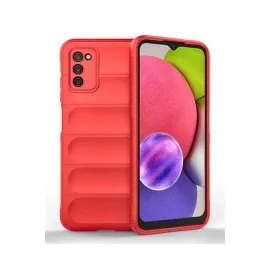 Newface Samsung Galaxy A03S Kılıf Optimum Silikon - Kırmızı