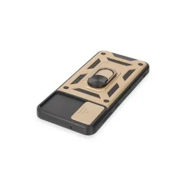 Newface Samsung Galaxy A04E Kılıf Pars Lens Yüzüklü Silikon - Gold