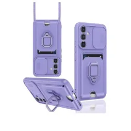 Newface Samsung Galaxy A05S Kılıf Zuma Kartvizitli Yüzüklü Silikon - Lila