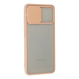 Newface Samsung Galaxy A22 Kılıf Palm Buzlu Kamera Sürgülü Silikon - Pembe