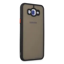 Newface Samsung Galaxy J7 Kılıf Montreal Silikon Kapak - Siyah