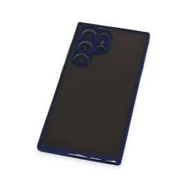 Newface Samsung Galaxy S22 Ultra Kılıf Montreal Silikon Kapak - Lacivert