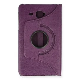 Newface Samsung Galaxy T280 Tab A 7 Kılıf 360 Tablet Deri Kılıf - Mürdüm