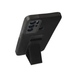 Newface Tecno Pova Neo Kılıf Mega Standlı Silikon - Siyah