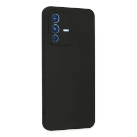 Newface Vivo V23 5G Kılıf Nano Içi Kadife Silikon - Siyah