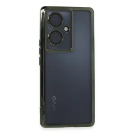 Newface Vivo V29 Lite Kılıf Razer Lensli Silikon - Yeşil