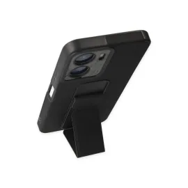 Newface Vivo Y16 Kılıf Mega Standlı Silikon - Siyah