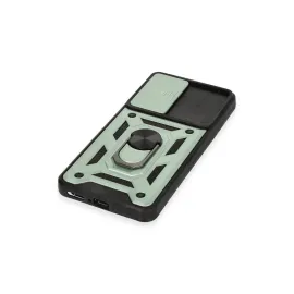 Newface Xiaomi Mi 12T Pro Kılıf Pars Lens Yüzüklü Silikon - Yeşil