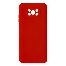 Newface Xiaomi Pocophone X3 Kılıf Nano Içi Kadife Silikon - Kırmızı