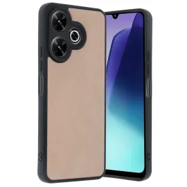 Newface Xiaomi Redmi 13 4G Kılıf Aras Deri Kapak - Pudra