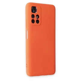 Newface Xiaomi Redmi Note 11T Kılıf Nano Içi Kadife Silikon - Turuncu