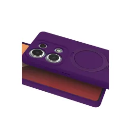 Newface Xiaomi Redmi Note 13 Pro 4G Regal Magsafe Standlı Kapak - Derin Mor