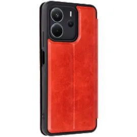 Newface Xiaomi Redmi Note 14 4G Kılıf Flip Cover - Kırmızı