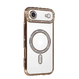 Newface Apple Iphone 17 Air Joke Simli Magneticsafe Kılıf - Gold