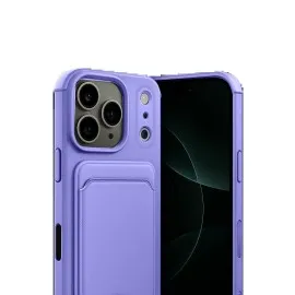 Newface Apple Iphone 17 Pro Max Kelvin Kartvizitli Silikon - Lila