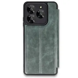Newface General Mobile Era 30 Kılıf Flip Cover - Koyu Yeşil