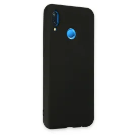 Newface Huawei P20 Lite Kılıf Nano Içi Kadife Silikon - Siyah