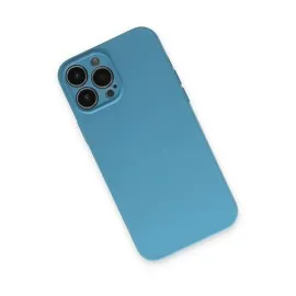 Newface iPhone 13 Pro Max Kılıf Nano içi Kadife Silikon - Mavi