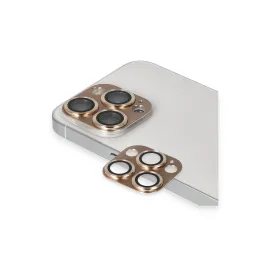 Newface iPhone 13 Pro Max Pers Alüminyum Kamera Lens - Gold