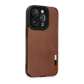 Newface Iphone 14 Pro Max Kılıf Loop Deri Silikon - Kahverengi