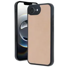 Newface Iphone 16E Kılıf Aras Deri Kapak - Pudra
