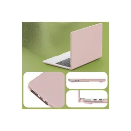 Newface Macbook Air 15 2024 Macbook Deri Kapak - Pembe