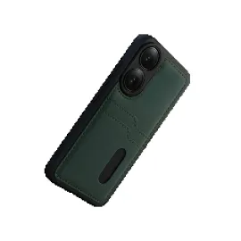 Newface Oppo A38 Sara Kartvizitli Deri Kılıf - Yeşil