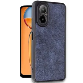 Newface Realme 12 Lite Kılıf Aras Deri Kapak - Lacivert