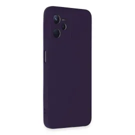 Newface Realme C35 Kılıf Nano Içi Kadife Silikon - Mor