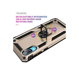 Newface Samsung Galaxy A02 Kılıf Sofya Yüzüklü Silikon Kapak - Gold