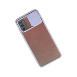 Newface Samsung Galaxy A02S Kılıf Palm Buzlu Kamera Sürgülü Silikon - Lila