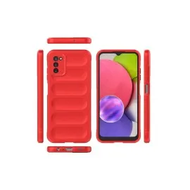 Newface Samsung Galaxy A03S Kılıf Optimum Silikon - Kırmızı