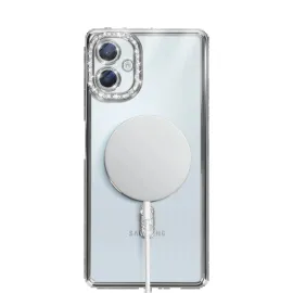 Newface Samsung Galaxy A06 Joke Simli Magneticsafe Kılıf - Gümüş