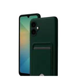 Newface Samsung Galaxy A07 Kelvin Kartvizitli Silikon - Koyu Yeşil