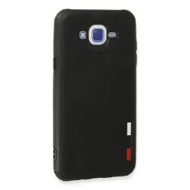 Newface Samsung Galaxy J7 Kılıf Loop Deri Silikon - Siyah