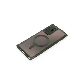 Newface Samsung Galaxy Note 20 Ultra Kılıf Kross Magneticsafe Kapak - Koyu Yeşil