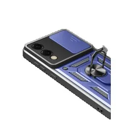 Newface Samsung Galaxy S25 Edge Pars Lens Yüzüklü Silikon - Lacivert