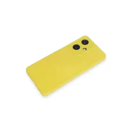 Newface Vivo Y27 Kılıf Nano Içi Kadife Silikon - Sarı