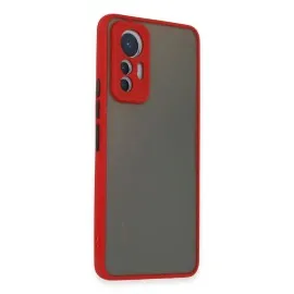 Newface Xiaomi Mi 12 Lite Kılıf Montreal Silikon Kapak - Kırmızı