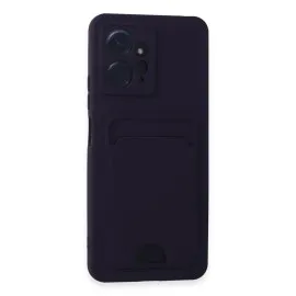 Newface Xiaomi Redmi Note 12 4G Kılıf Kelvin Kartvizitli Silikon - Derin Mor