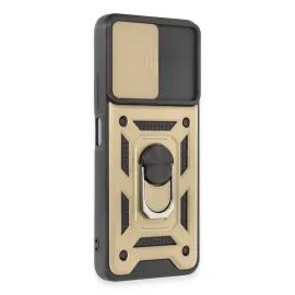 Newface Xiaomi Redmi Note 12 5G Kılıf Pars Lens Yüzüklü Silikon - Gold