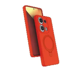 Newface Xiaomi Redmi Note 13 Pro 4G Regal Magsafe Standlı Kapak - Turuncu