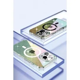 Joko Iphone 14 Pro Max Rasasi Simli Magsafe Kapak - Şeffaf