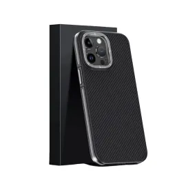 Joko Iphone 15 Pro Kılıf Aramid 600D Kevlar Karbon Fiber Magsafe Kapak - Gri